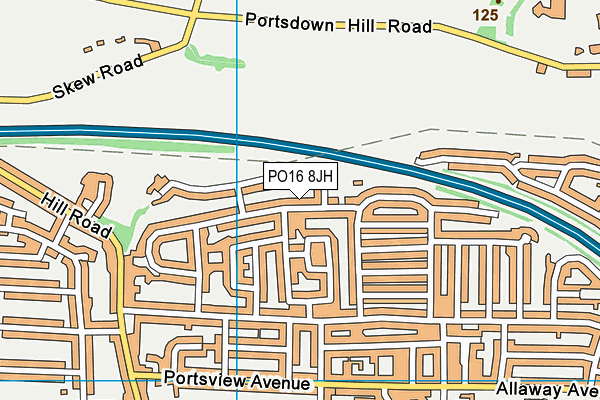PO16 8JH map - OS VectorMap District (Ordnance Survey) PO16 8JH map - OS VectorMap District (Ordnance Survey)