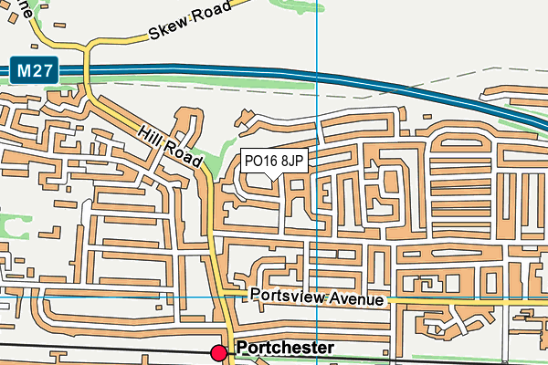 PO16 8JP map - OS VectorMap District (Ordnance Survey) PO16 8JP map - OS VectorMap District (Ordnance Survey)