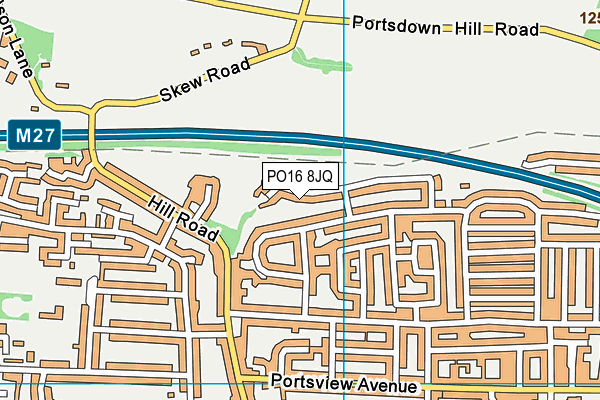 PO16 8JQ map - OS VectorMap District (Ordnance Survey) PO16 8JQ map - OS VectorMap District (Ordnance Survey)