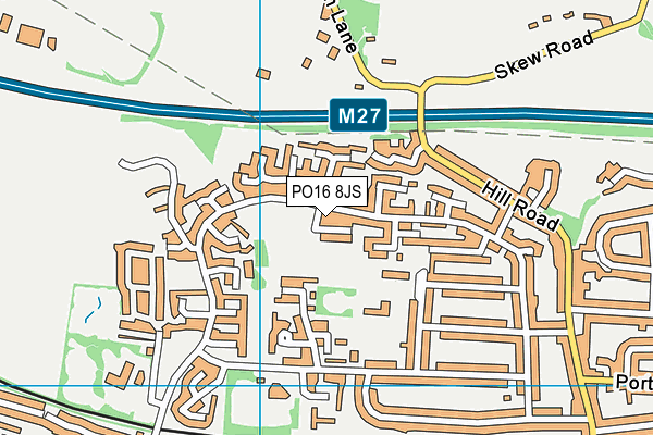 PO16 8JS map - OS VectorMap District (Ordnance Survey) PO16 8JS map - OS VectorMap District (Ordnance Survey)