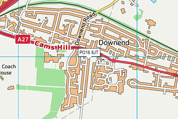 PO16 8JT map - OS VectorMap District (Ordnance Survey) PO16 8JT map - OS VectorMap District (Ordnance Survey)