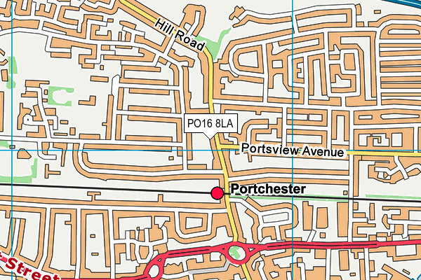 PO16 8LA map - OS VectorMap District (Ordnance Survey) PO16 8LA map - OS VectorMap District (Ordnance Survey)