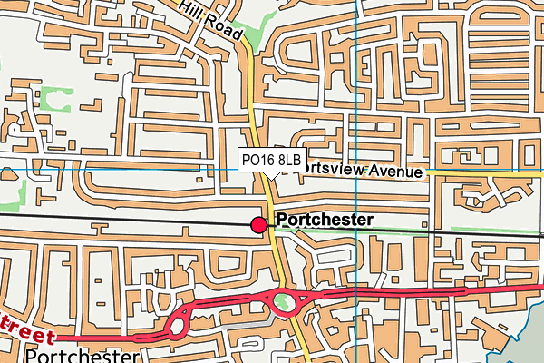 PO16 8LB map - OS VectorMap District (Ordnance Survey) PO16 8LB map - OS VectorMap District (Ordnance Survey)