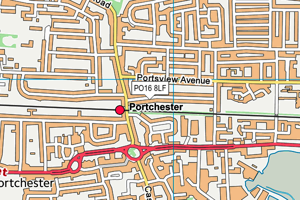 PO16 8LF map - OS VectorMap District (Ordnance Survey) PO16 8LF map - OS VectorMap District (Ordnance Survey)
