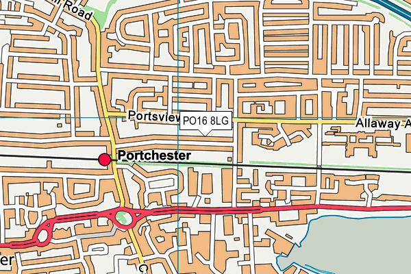 PO16 8LG map - OS VectorMap District (Ordnance Survey) PO16 8LG map - OS VectorMap District (Ordnance Survey)