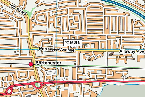 PO16 8LN map - OS VectorMap District (Ordnance Survey) PO16 8LN map - OS VectorMap District (Ordnance Survey)