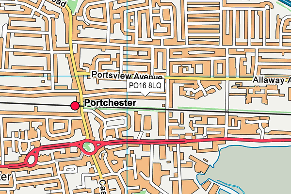 PO16 8LQ map - OS VectorMap District (Ordnance Survey) PO16 8LQ map - OS VectorMap District (Ordnance Survey)