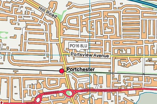 PO16 8LU map - OS VectorMap District (Ordnance Survey) PO16 8LU map - OS VectorMap District (Ordnance Survey)