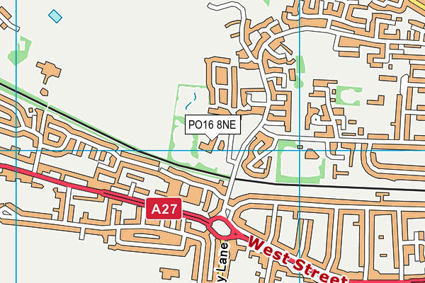 PO16 8NE map - OS VectorMap District (Ordnance Survey)