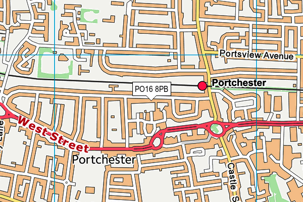 PO16 8PB map - OS VectorMap District (Ordnance Survey) PO16 8PB map - OS VectorMap District (Ordnance Survey)