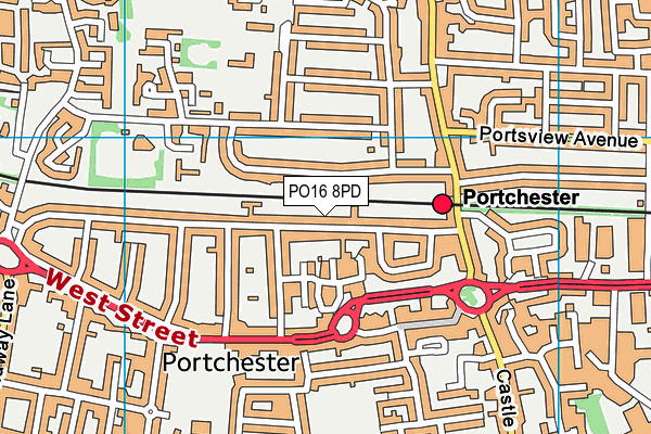 PO16 8PD map - OS VectorMap District (Ordnance Survey) PO16 8PD map - OS VectorMap District (Ordnance Survey)