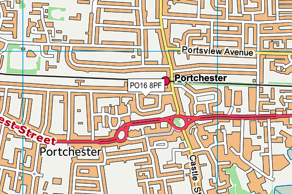PO16 8PF map - OS VectorMap District (Ordnance Survey) PO16 8PF map - OS VectorMap District (Ordnance Survey)