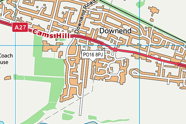 PO16 8PJ map - OS VectorMap District (Ordnance Survey) PO16 8PJ map - OS VectorMap District (Ordnance Survey)