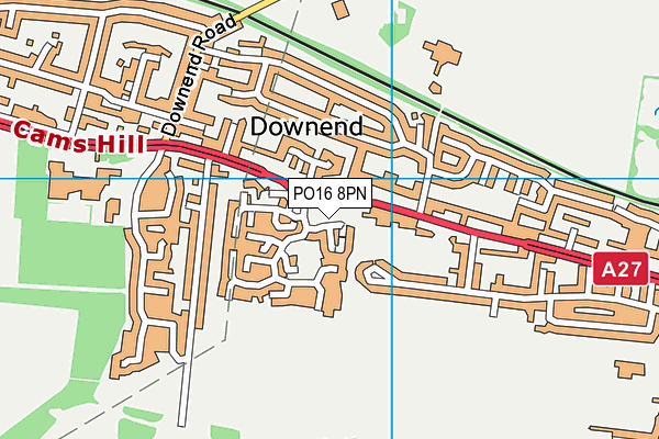 PO16 8PN map - OS VectorMap District (Ordnance Survey) PO16 8PN map - OS VectorMap District (Ordnance Survey)