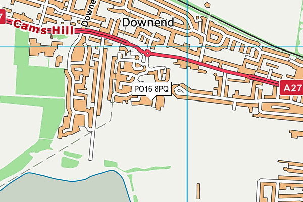 PO16 8PQ map - OS VectorMap District (Ordnance Survey) PO16 8PQ map - OS VectorMap District (Ordnance Survey)