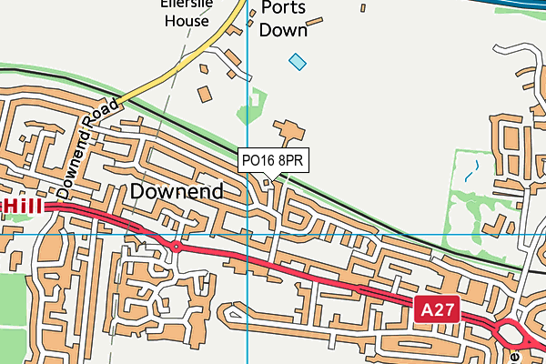 PO16 8PR map - OS VectorMap District (Ordnance Survey) PO16 8PR map - OS VectorMap District (Ordnance Survey)