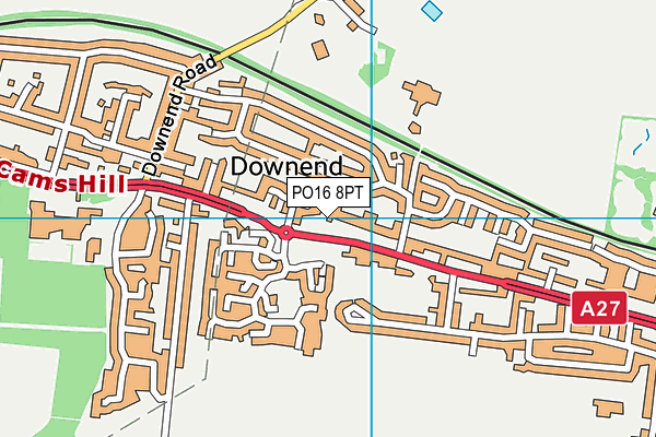 PO16 8PT map - OS VectorMap District (Ordnance Survey) PO16 8PT map - OS VectorMap District (Ordnance Survey)