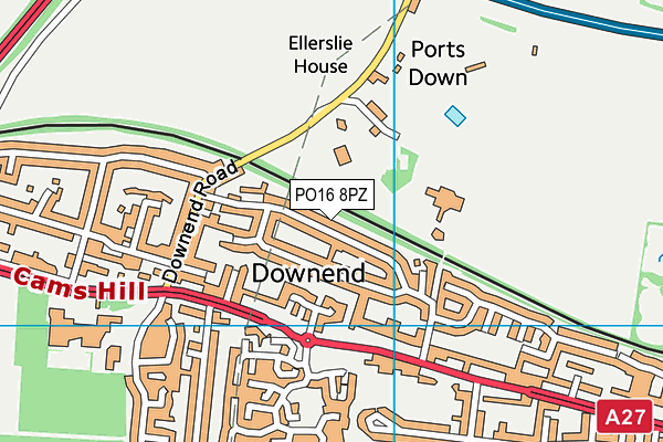 PO16 8PZ map - OS VectorMap District (Ordnance Survey) PO16 8PZ map - OS VectorMap District (Ordnance Survey)