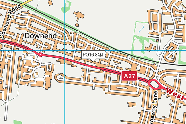 PO16 8QJ map - OS VectorMap District (Ordnance Survey) PO16 8QJ map - OS VectorMap District (Ordnance Survey)