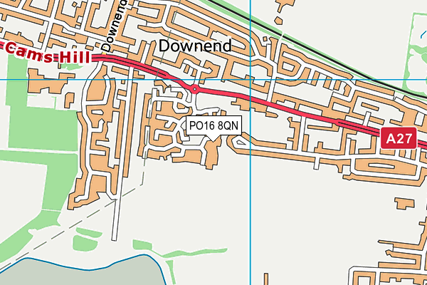 PO16 8QN map - OS VectorMap District (Ordnance Survey)