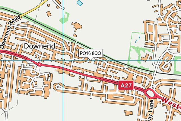 PO16 8QQ map - OS VectorMap District (Ordnance Survey) PO16 8QQ map - OS VectorMap District (Ordnance Survey)