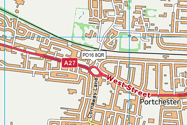 PO16 8QR map - OS VectorMap District (Ordnance Survey) PO16 8QR map - OS VectorMap District (Ordnance Survey)