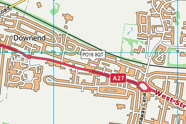 PO16 8QT map - OS VectorMap District (Ordnance Survey) PO16 8QT map - OS VectorMap District (Ordnance Survey)