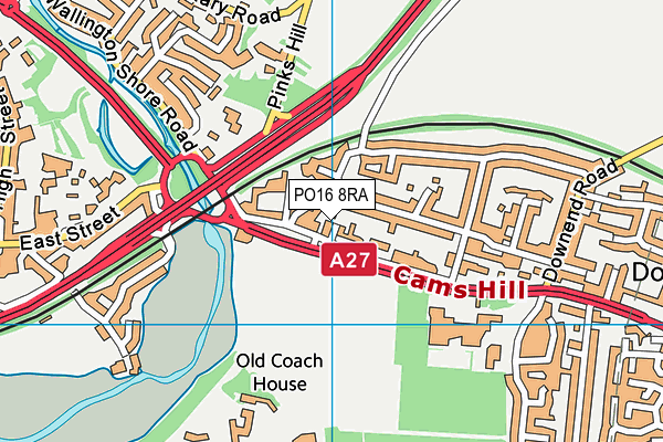 PO16 8RA map - OS VectorMap District (Ordnance Survey) PO16 8RA map - OS VectorMap District (Ordnance Survey)