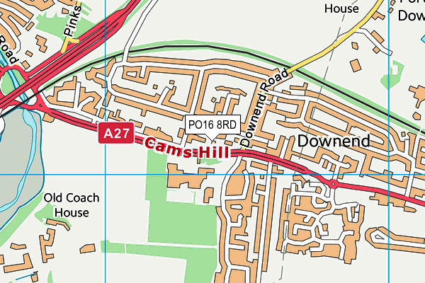 PO16 8RD map - OS VectorMap District (Ordnance Survey) PO16 8RD map - OS VectorMap District (Ordnance Survey)