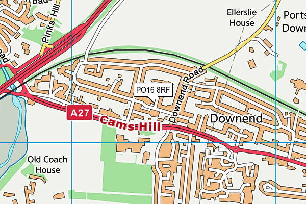 PO16 8RF map - OS VectorMap District (Ordnance Survey) PO16 8RF map - OS VectorMap District (Ordnance Survey)