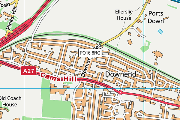 PO16 8RG map - OS VectorMap District (Ordnance Survey) PO16 8RG map - OS VectorMap District (Ordnance Survey)