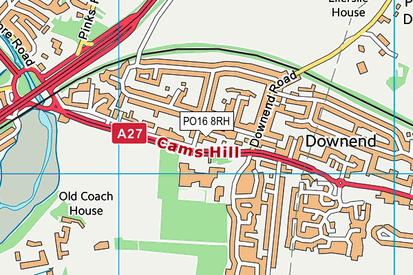 PO16 8RH map - OS VectorMap District (Ordnance Survey) PO16 8RH map - OS VectorMap District (Ordnance Survey)