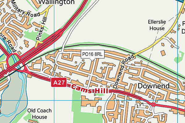 PO16 8RL map - OS VectorMap District (Ordnance Survey) PO16 8RL map - OS VectorMap District (Ordnance Survey)
