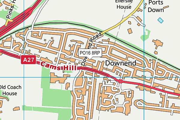 PO16 8RP map - OS VectorMap District (Ordnance Survey) PO16 8RP map - OS VectorMap District (Ordnance Survey)