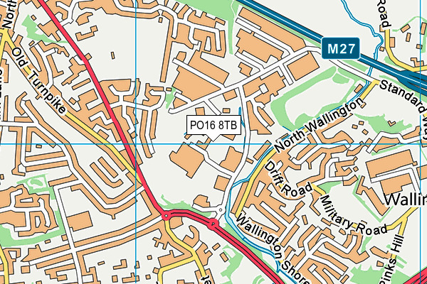 PO16 8TB map - OS VectorMap District (Ordnance Survey) PO16 8TB map - OS VectorMap District (Ordnance Survey)