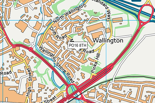 PO16 8TH map - OS VectorMap District (Ordnance Survey) PO16 8TH map - OS VectorMap District (Ordnance Survey)