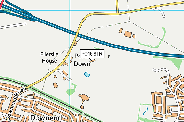 PO16 8TR map - OS VectorMap District (Ordnance Survey) PO16 8TR map - OS VectorMap District (Ordnance Survey)