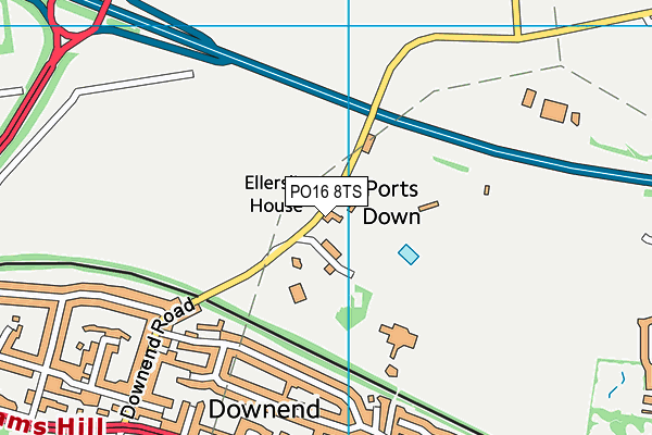 PO16 8TS map - OS VectorMap District (Ordnance Survey) PO16 8TS map - OS VectorMap District (Ordnance Survey)