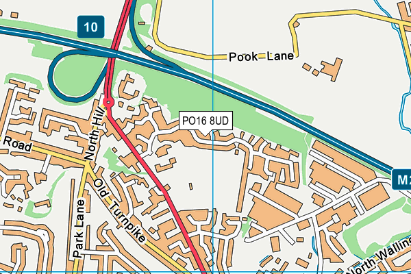 PO16 8UD map - OS VectorMap District (Ordnance Survey) PO16 8UD map - OS VectorMap District (Ordnance Survey)