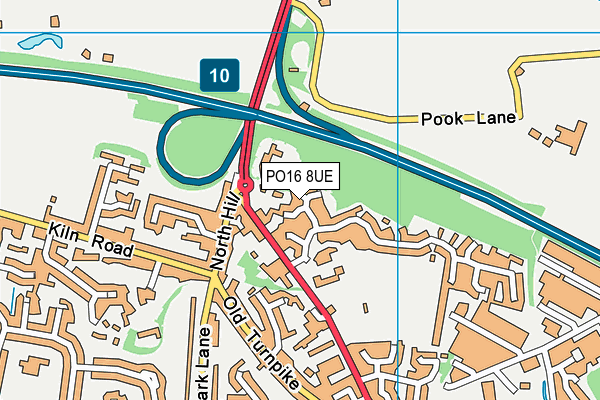 PO16 8UE map - OS VectorMap District (Ordnance Survey) PO16 8UE map - OS VectorMap District (Ordnance Survey)