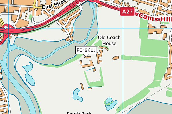 PO16 8UJ map - OS VectorMap District (Ordnance Survey) PO16 8UJ map - OS VectorMap District (Ordnance Survey)