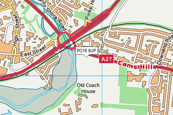 PO16 8UP map - OS VectorMap District (Ordnance Survey)