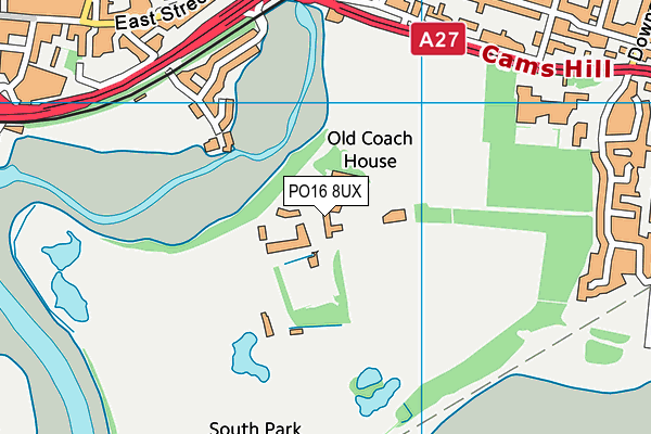PO16 8UX map - OS VectorMap District (Ordnance Survey) PO16 8UX map - OS VectorMap District (Ordnance Survey)