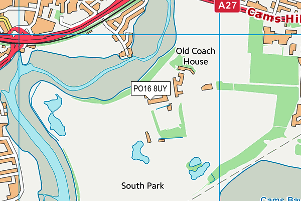 PO16 8UY map - OS VectorMap District (Ordnance Survey) PO16 8UY map - OS VectorMap District (Ordnance Survey)