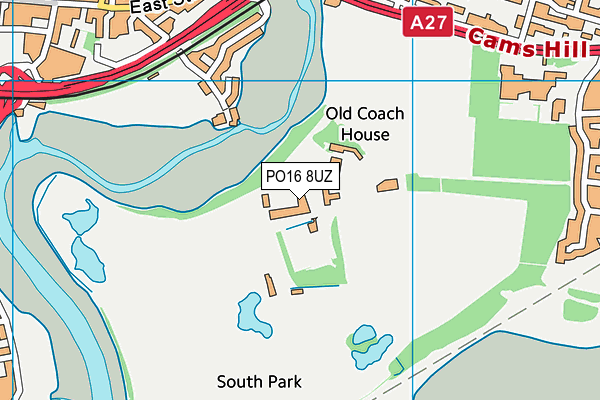 PO16 8UZ map - OS VectorMap District (Ordnance Survey) PO16 8UZ map - OS VectorMap District (Ordnance Survey)