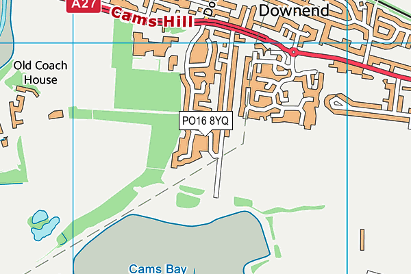 PO16 8YQ map - OS VectorMap District (Ordnance Survey) PO16 8YQ map - OS VectorMap District (Ordnance Survey)