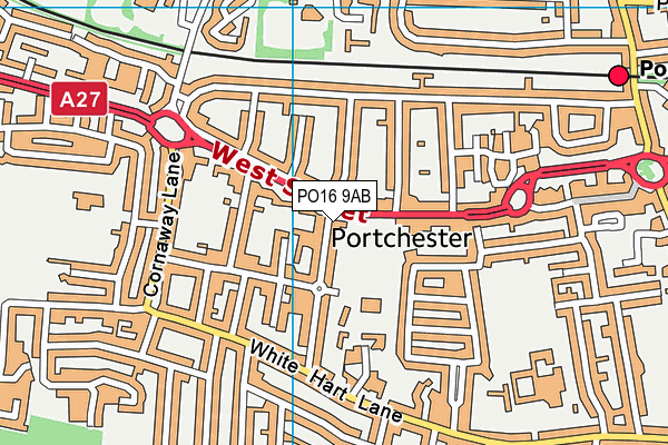 PO16 9AB map - OS VectorMap District (Ordnance Survey) PO16 9AB map - OS VectorMap District (Ordnance Survey)