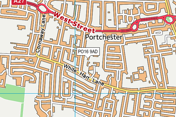 PO16 9AD map - OS VectorMap District (Ordnance Survey) PO16 9AD map - OS VectorMap District (Ordnance Survey)