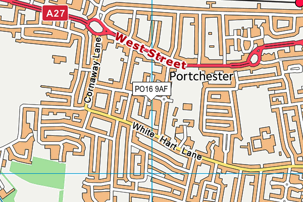 PO16 9AF map - OS VectorMap District (Ordnance Survey) PO16 9AF map - OS VectorMap District (Ordnance Survey)