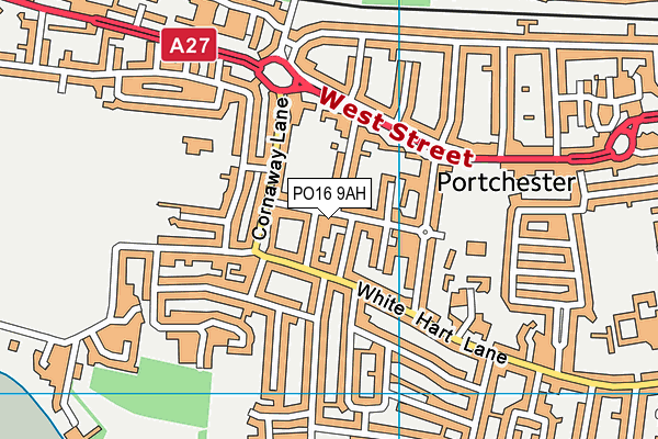 PO16 9AH map - OS VectorMap District (Ordnance Survey) PO16 9AH map - OS VectorMap District (Ordnance Survey)